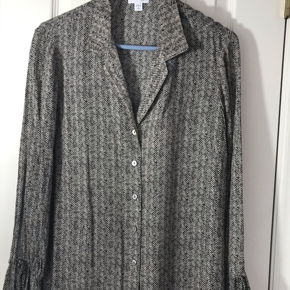 J. Jill S Petite black/cream blouse